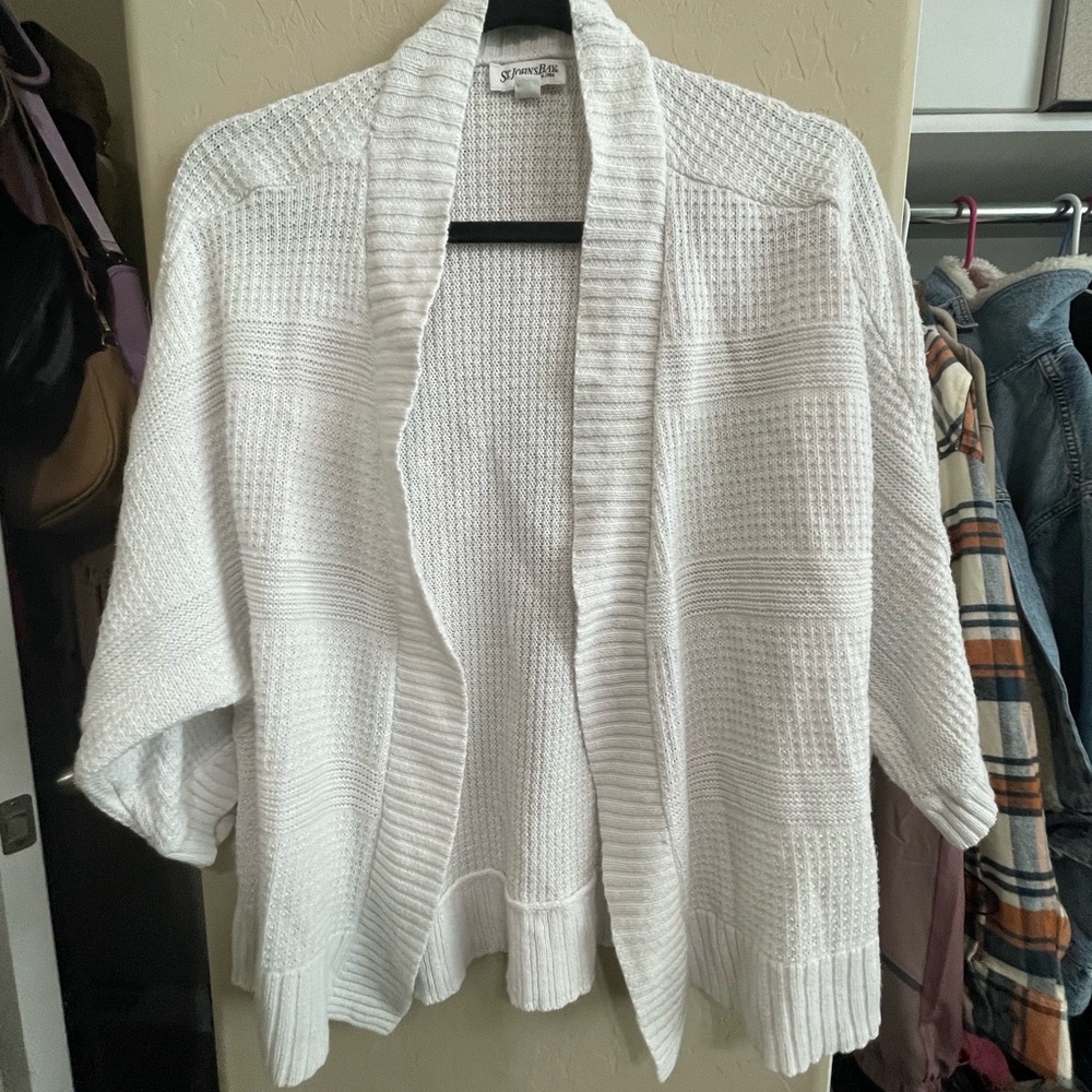 St. John's Bay White Knit Cardigan